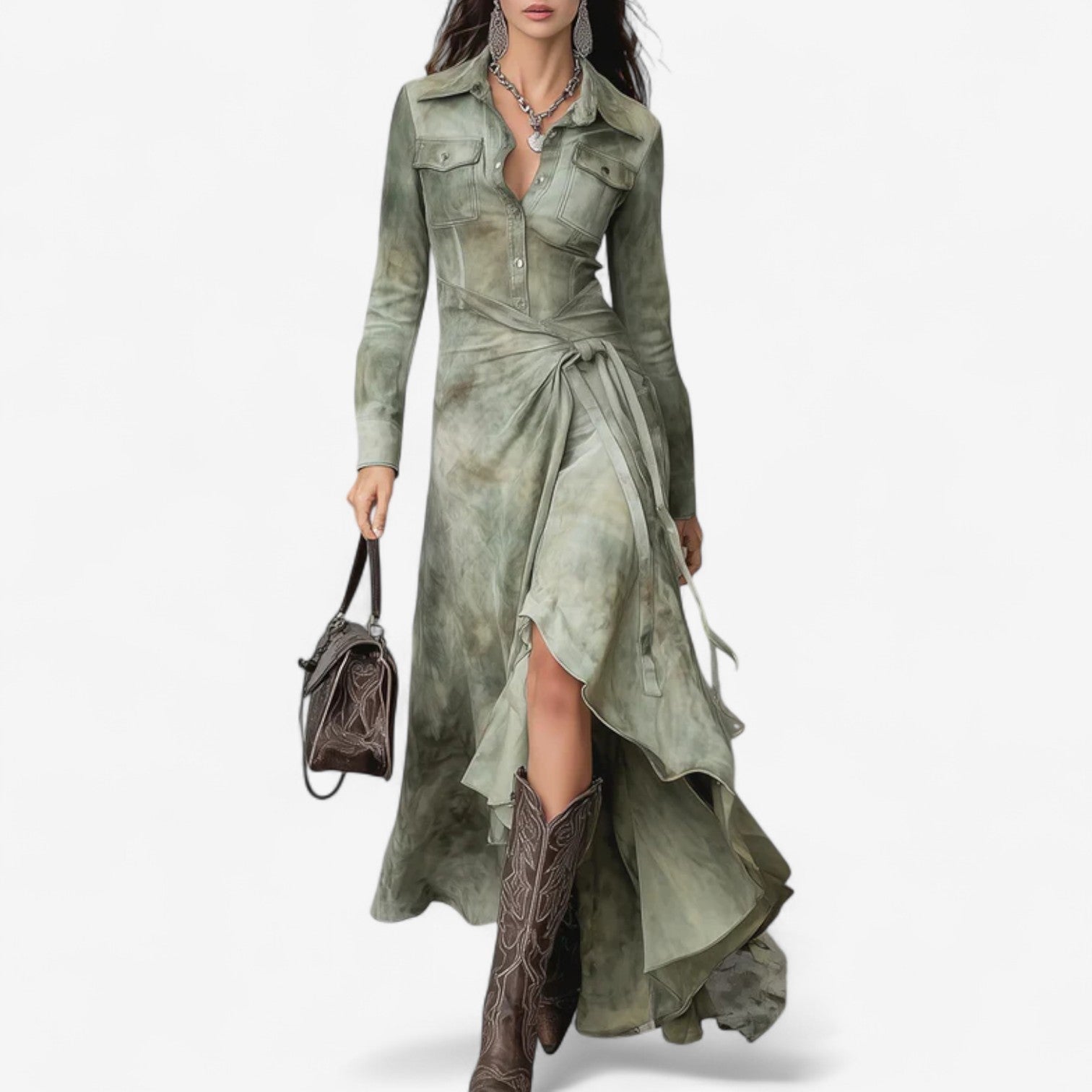 Sandie™ Maxi-kjole i westernstil