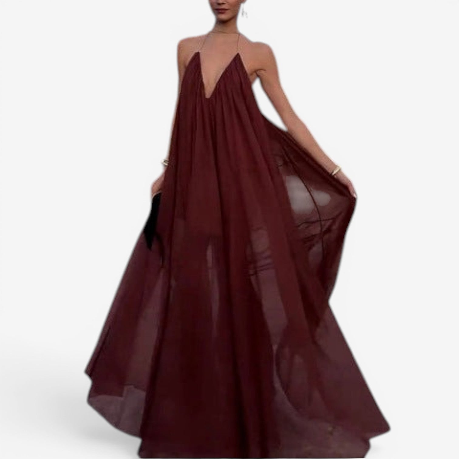 Guillan™ Robe à décolleté plongeant