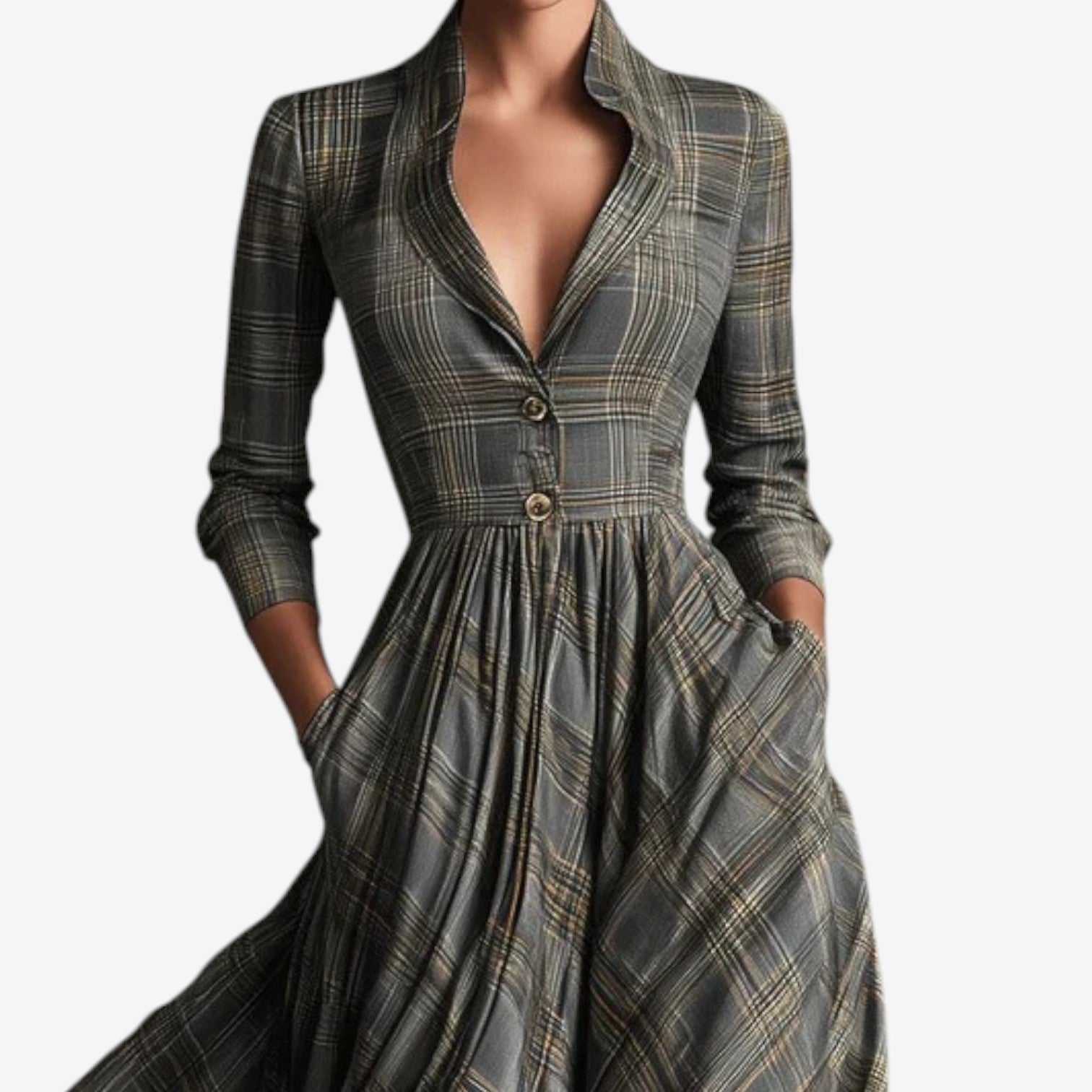Laila™ Elegant ternet kjole